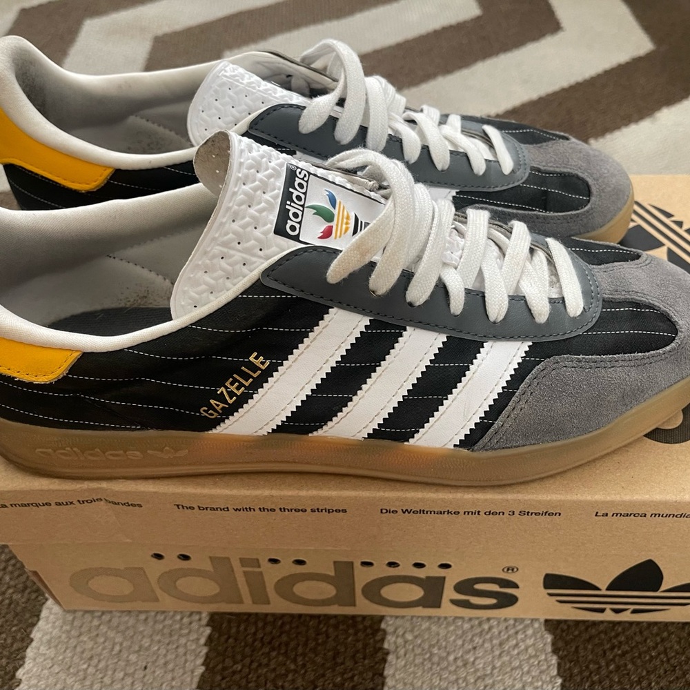 Adidas Gazelle Sneakers - Black, White, Gray, Yellow